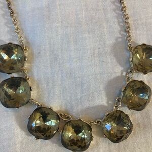 Smoky Quartz Faux Gemstone Bib Necklace‎
